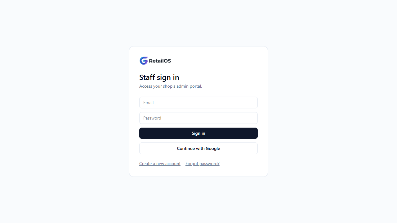 Staff sign-in